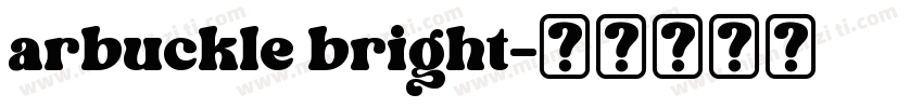 arbuckle bright字体转换
